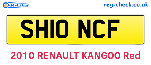 SH10NCF are the vehicle registration plates.