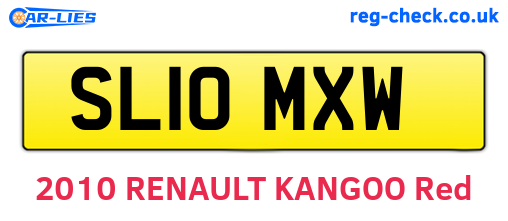 SL10MXW are the vehicle registration plates.