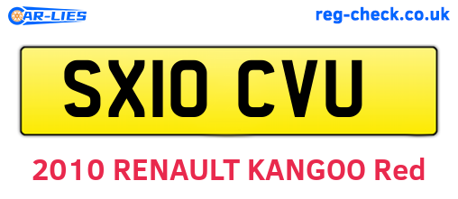 SX10CVU are the vehicle registration plates.