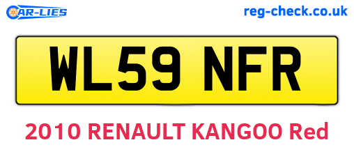 WL59NFR are the vehicle registration plates.