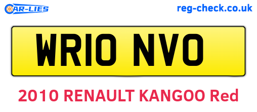 WR10NVO are the vehicle registration plates.