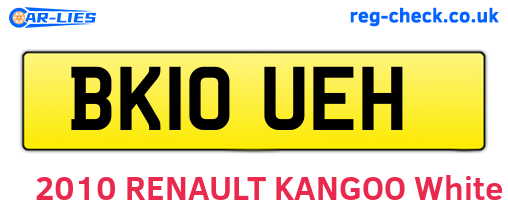 BK10UEH are the vehicle registration plates.