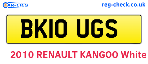 BK10UGS are the vehicle registration plates.