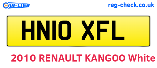 HN10XFL are the vehicle registration plates.