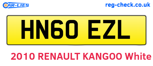 HN60EZL are the vehicle registration plates.