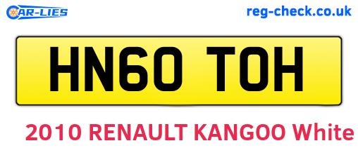 HN60TOH are the vehicle registration plates.