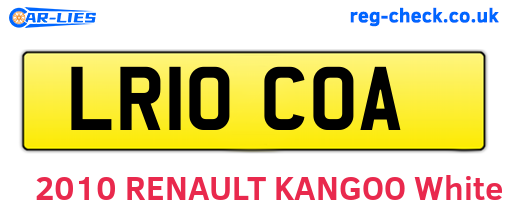 LR10COA are the vehicle registration plates.