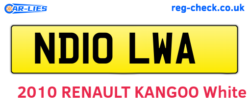 ND10LWA are the vehicle registration plates.