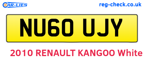 NU60UJY are the vehicle registration plates.
