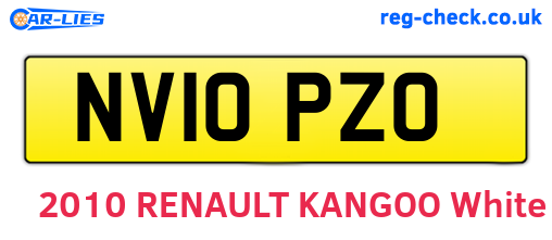 NV10PZO are the vehicle registration plates.