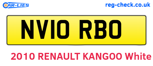 NV10RBO are the vehicle registration plates.