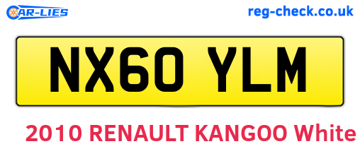 NX60YLM are the vehicle registration plates.