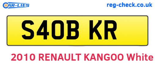 S40BKR are the vehicle registration plates.