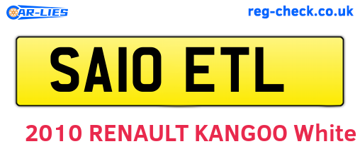 SA10ETL are the vehicle registration plates.