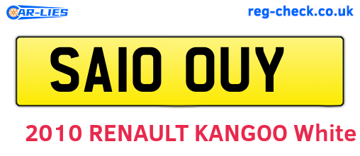 SA10OUY are the vehicle registration plates.