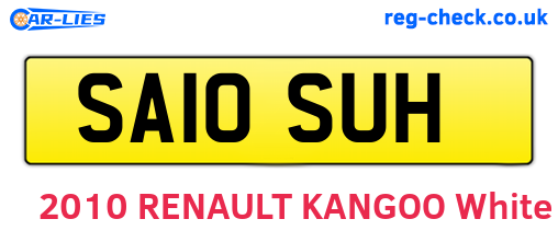 SA10SUH are the vehicle registration plates.