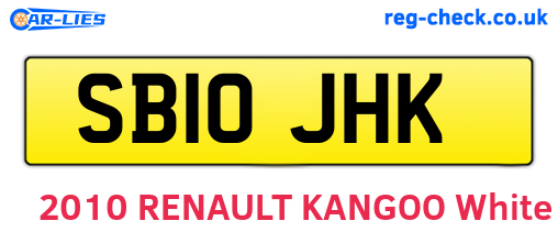 SB10JHK are the vehicle registration plates.