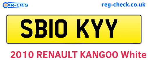 SB10KYY are the vehicle registration plates.