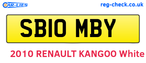 SB10MBY are the vehicle registration plates.