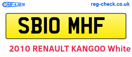 SB10MHF are the vehicle registration plates.