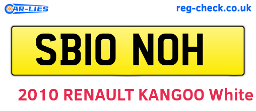 SB10NOH are the vehicle registration plates.