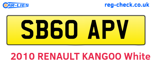 SB60APV are the vehicle registration plates.