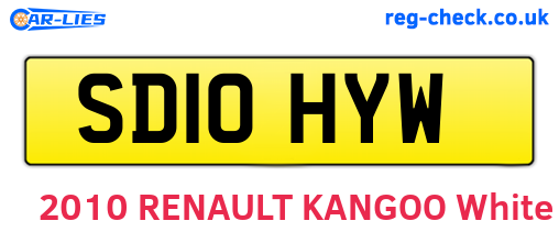 SD10HYW are the vehicle registration plates.