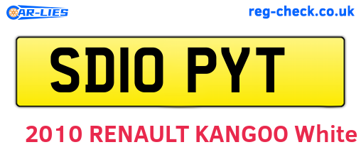 SD10PYT are the vehicle registration plates.