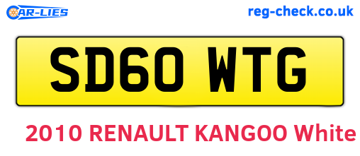 SD60WTG are the vehicle registration plates.