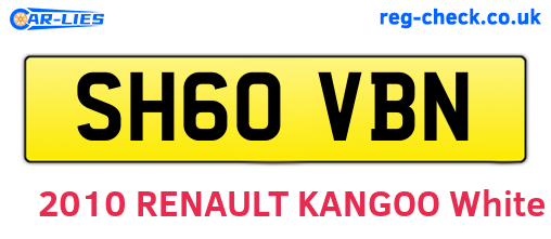 SH60VBN are the vehicle registration plates.