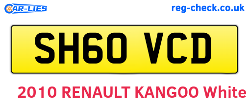 SH60VCD are the vehicle registration plates.