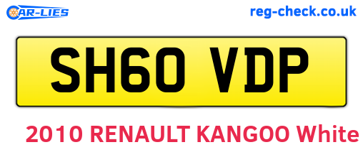 SH60VDP are the vehicle registration plates.