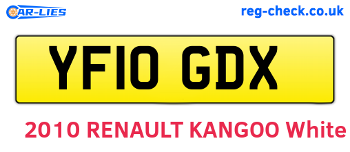 YF10GDX are the vehicle registration plates.