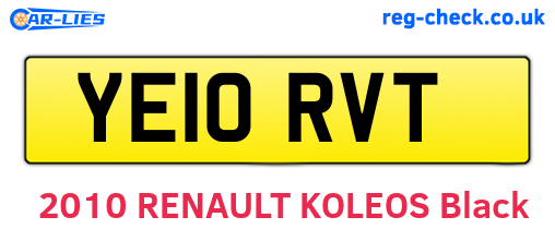 YE10RVT are the vehicle registration plates.