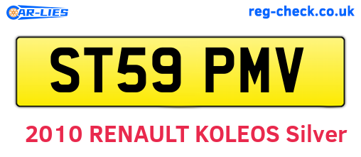 ST59PMV are the vehicle registration plates.