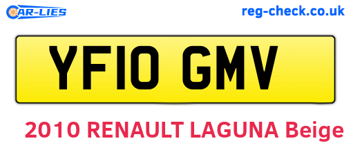 YF10GMV are the vehicle registration plates.