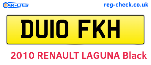 DU10FKH are the vehicle registration plates.