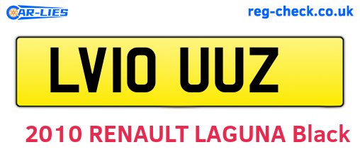 LV10UUZ are the vehicle registration plates.