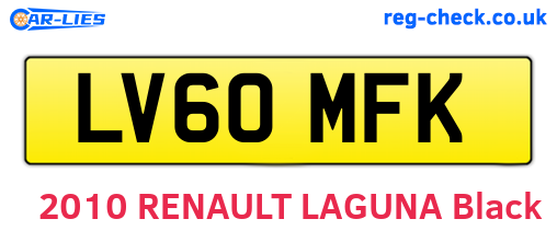 LV60MFK are the vehicle registration plates.