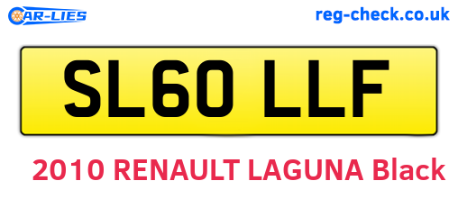 SL60LLF are the vehicle registration plates.