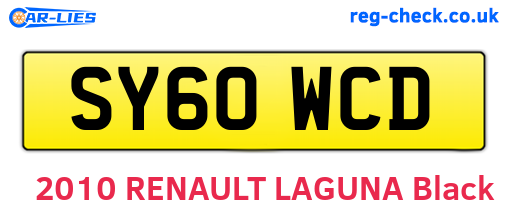 SY60WCD are the vehicle registration plates.