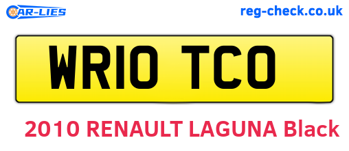 WR10TCO are the vehicle registration plates.