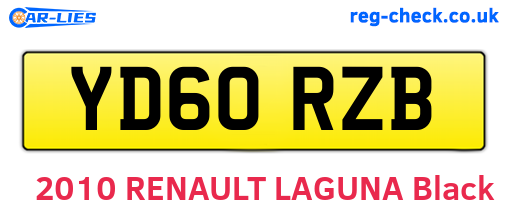 YD60RZB are the vehicle registration plates.