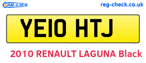 YE10HTJ are the vehicle registration plates.