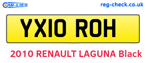 YX10ROH are the vehicle registration plates.