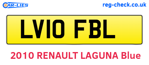 LV10FBL are the vehicle registration plates.