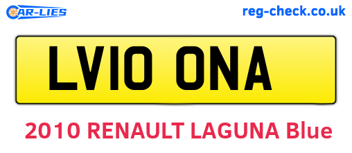 LV10ONA are the vehicle registration plates.
