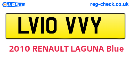 LV10VVY are the vehicle registration plates.