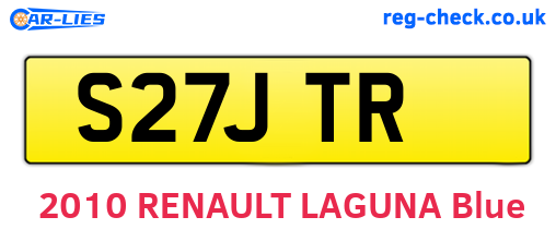 S27JTR are the vehicle registration plates.