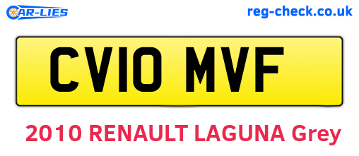 CV10MVF are the vehicle registration plates.